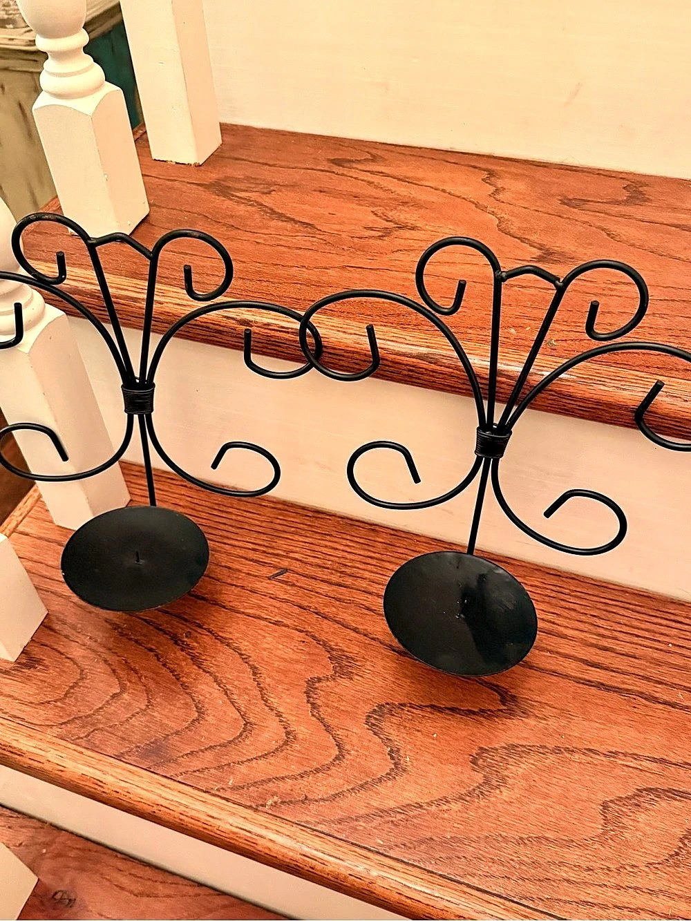 Black Scrollwork Display Stands